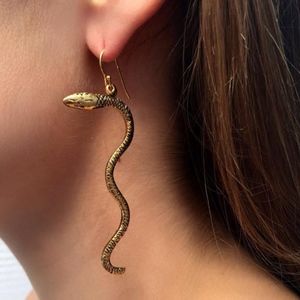 Natalie B Jewelry Snake Charmer Earrings, Brass